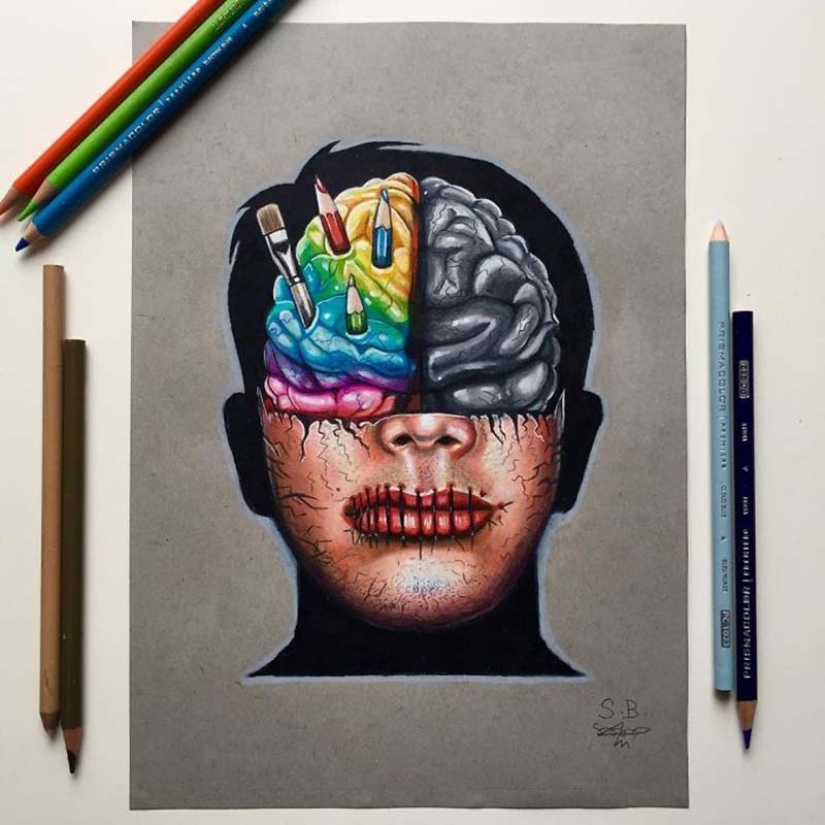 Tough but honest illustrations about how we are affected by social media