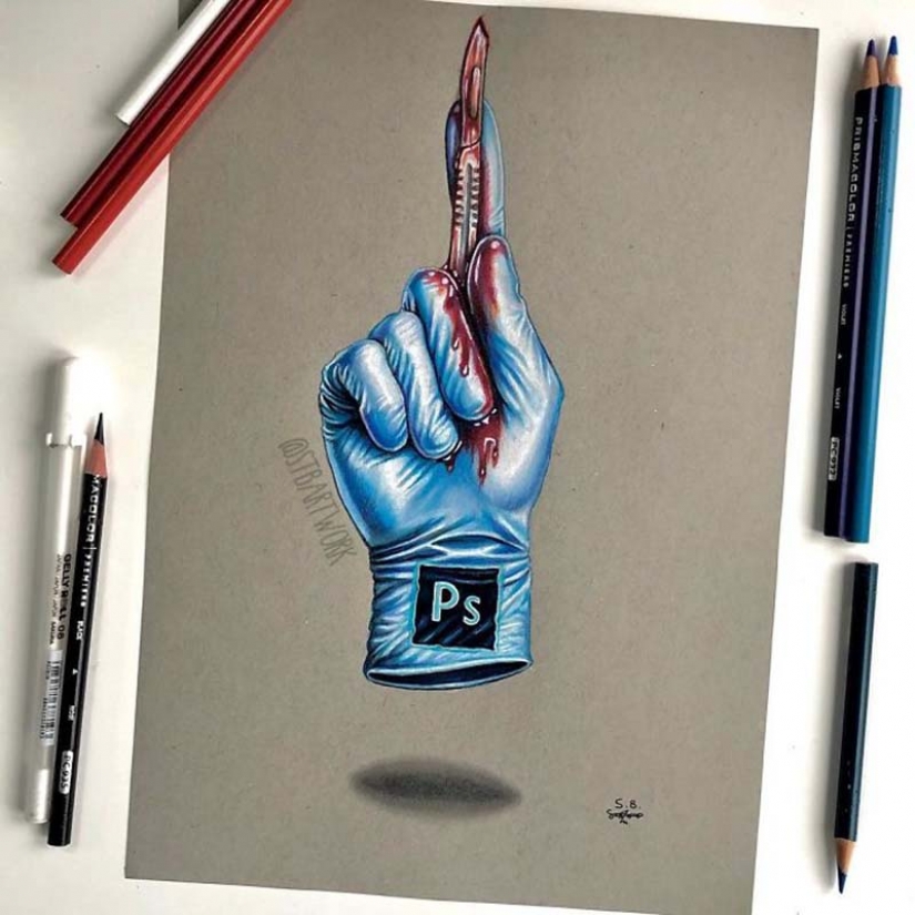 Tough but honest illustrations about how we are affected by social media
