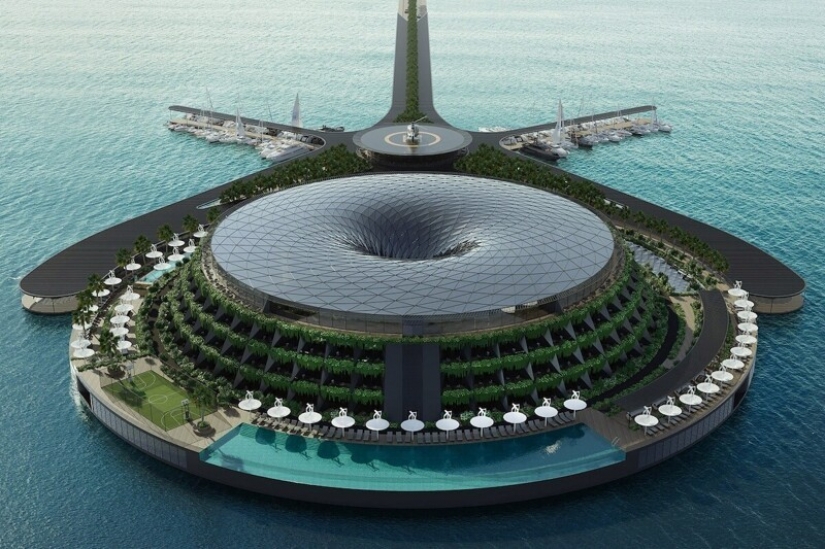Turkish architects created floating and rotating eco-friendly hotel Turkish architects created floating and rotating eco-friendly hotel