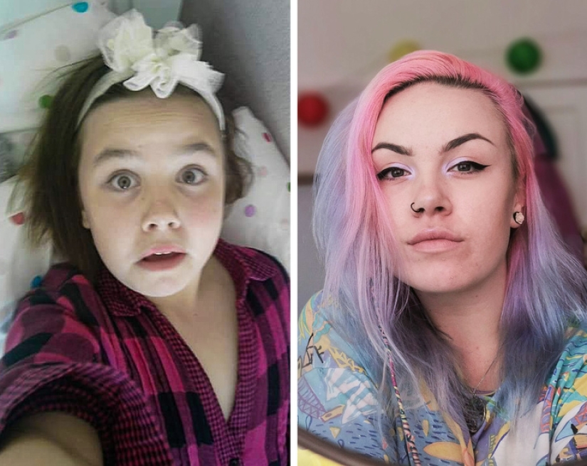 Twitter users showed their first selfie and proved that time can transform