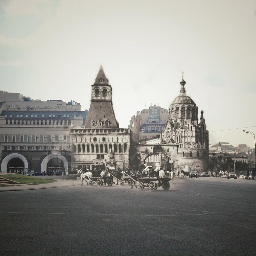 Two Moscow in one frame Two Moscow in one frame