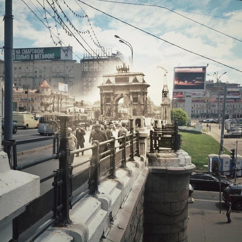 Two Moscow in one frame Two Moscow in one frame