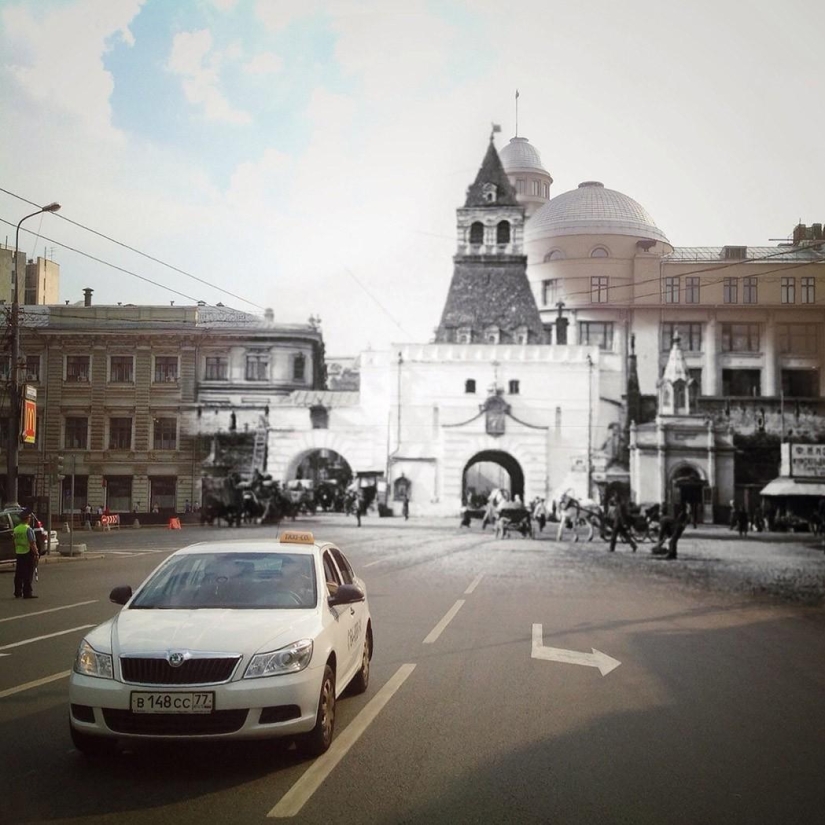 Two Moscow in one frame Two Moscow in one frame