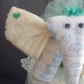 Unthinkable structures made of baby diapers for expectant parents