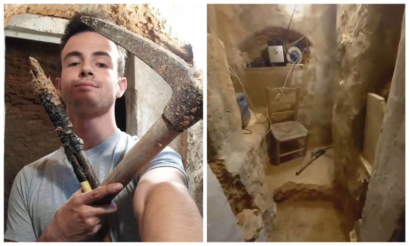 Went underground: a guy from Spain dug an underground house in the garden after a quarrel with his parents