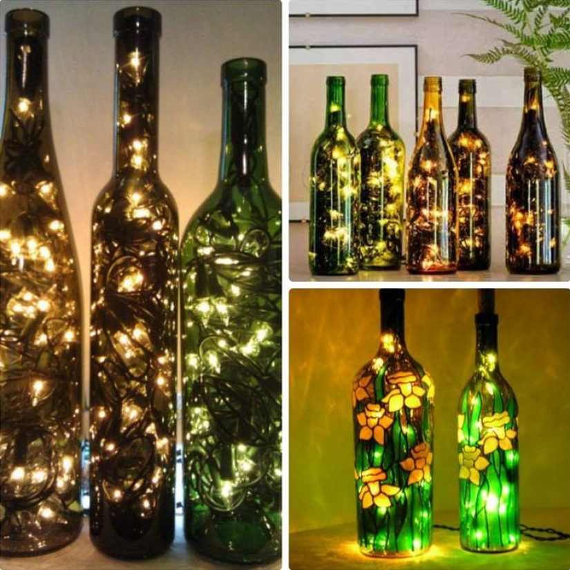 What to do with glass bottles after the holidays: 25 cool ideas that will transform the interior
