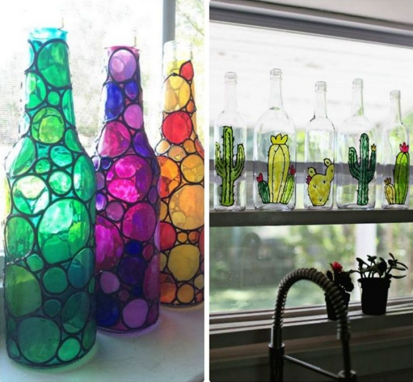 What to do with glass bottles after the holidays: 25 cool ideas that will transform the interior