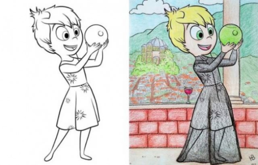 When children's coloring pages reach adults
