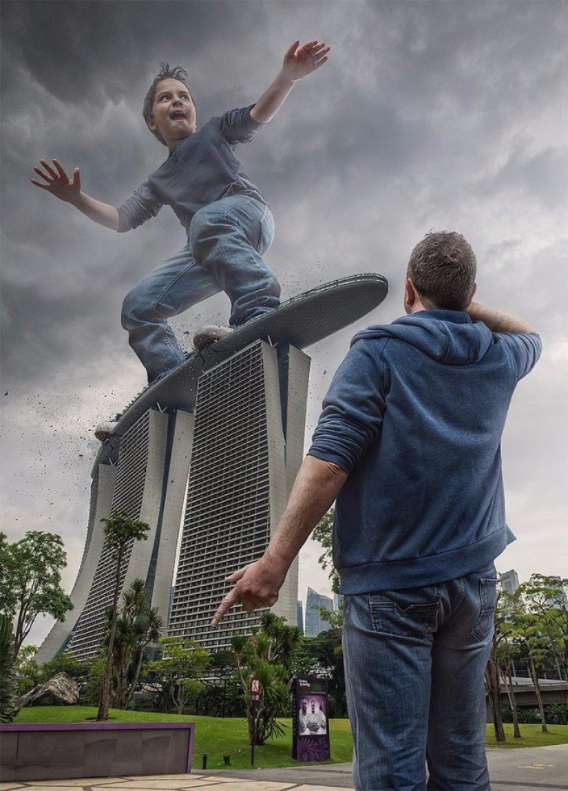 When your father is a Photoshop master When your father is a Photoshop master