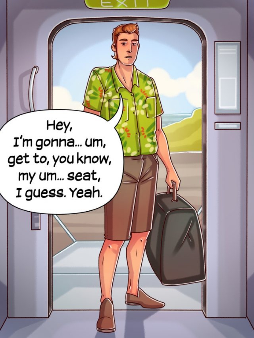 Who the flight attendants are watching