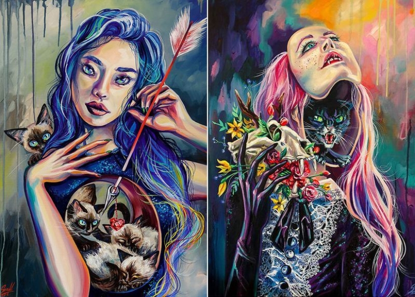 Witches and Cats: 12 mystical zodiac signs