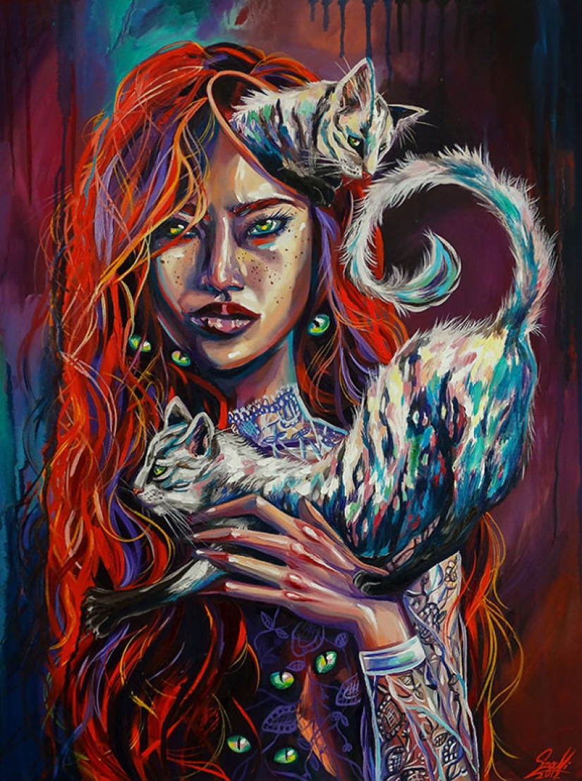 Witches and Cats: 12 mystical zodiac signs