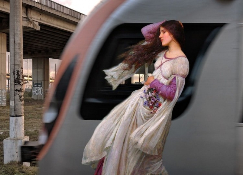 With paintings of classical paintings in modern life With paintings of classical paintings in modern life