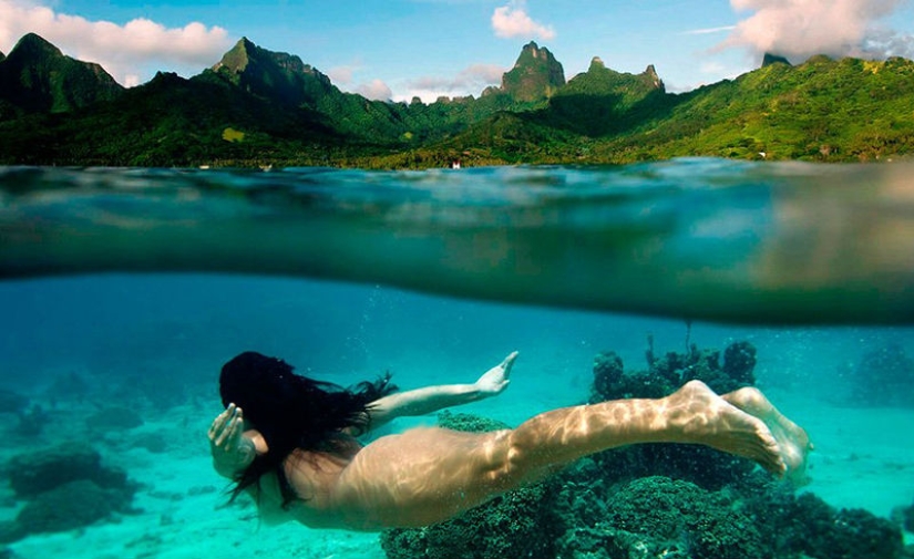 10 unique semi-underwater photos