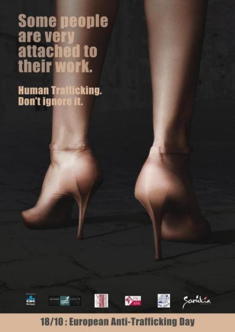 15 ejemplos vívidos de publicidad social contra la prostitución