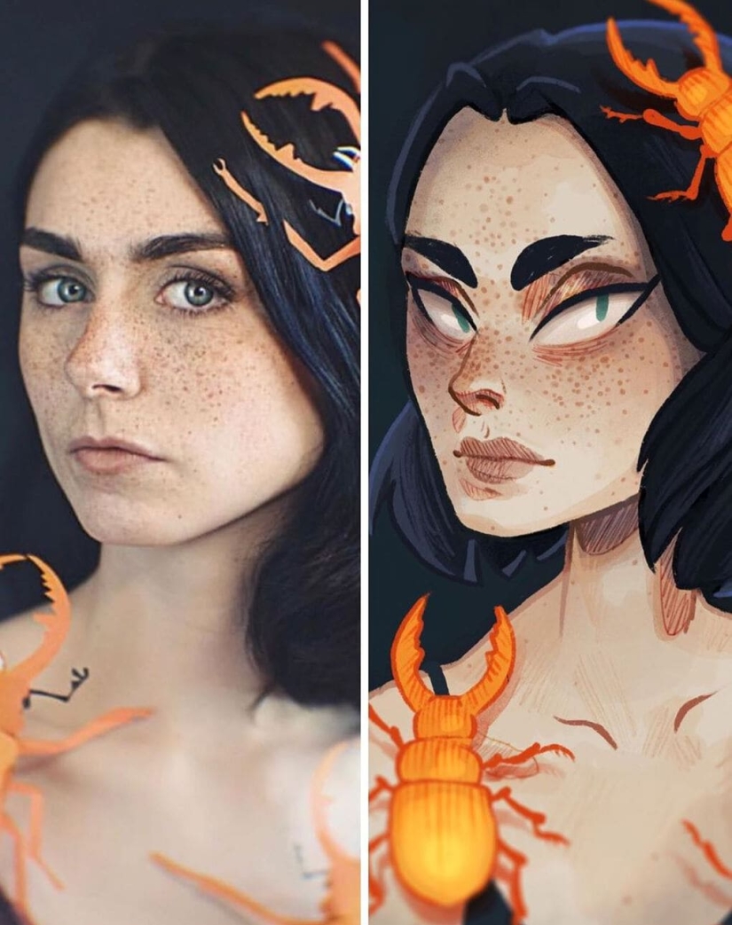 16 artists conducted an unusual experiment with portraits of a French photographer 16 artists conducted an unusual experiment with portraits of a French photographer