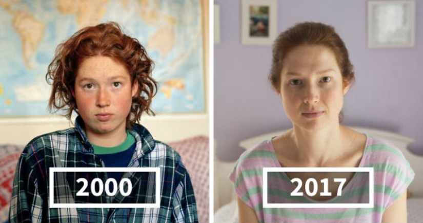 17 años después: el fotógrafo utiliza el ejemplo de los amigos para mostrar cómo las personas crecen de diferentes maneras