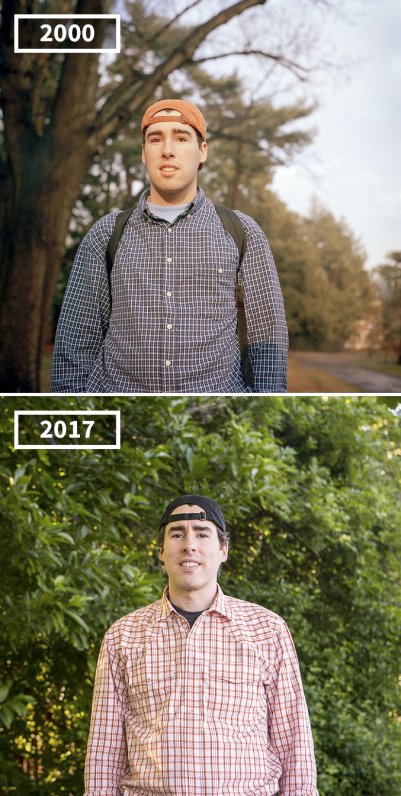17 años después: el fotógrafo utiliza el ejemplo de los amigos para mostrar cómo las personas crecen de diferentes maneras