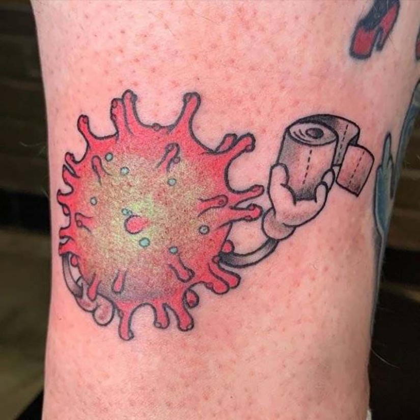 18 tattoos dedicated to the new COVID-19 virus