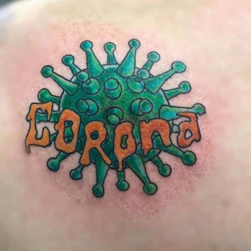 18 tattoos dedicated to the new COVID-19 virus