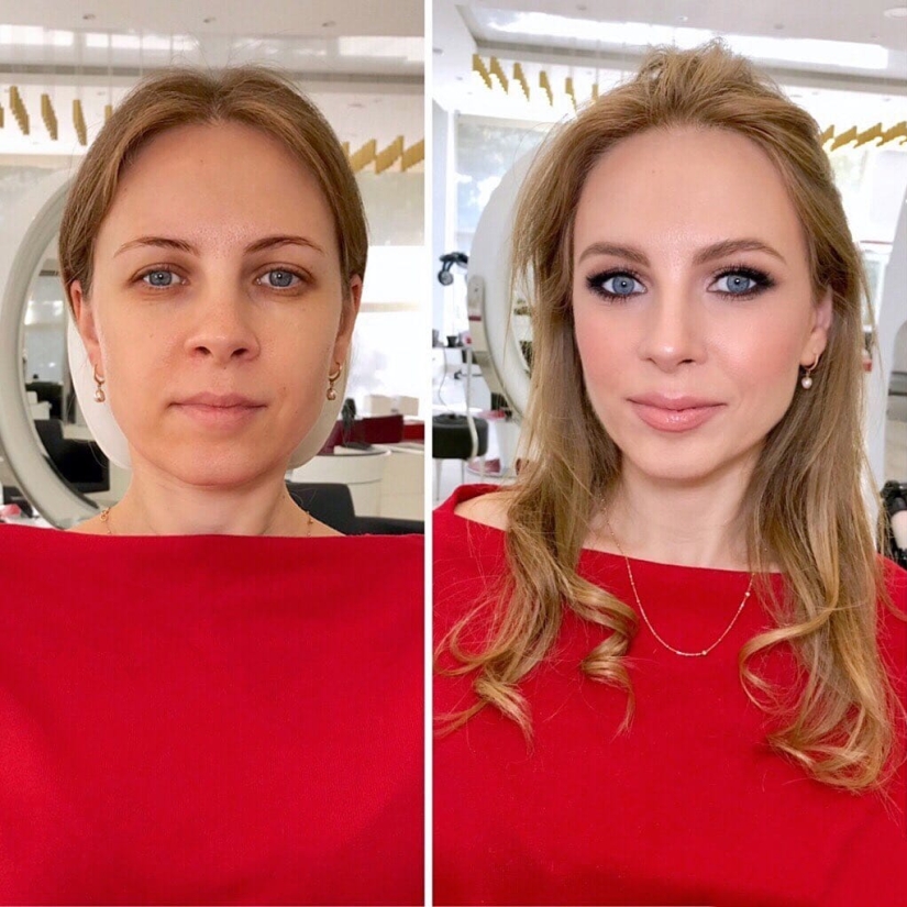 20 chicas antes y después del maquillaje que visitaron a un maquillador de Moscú y se volvieron aún más hermosas