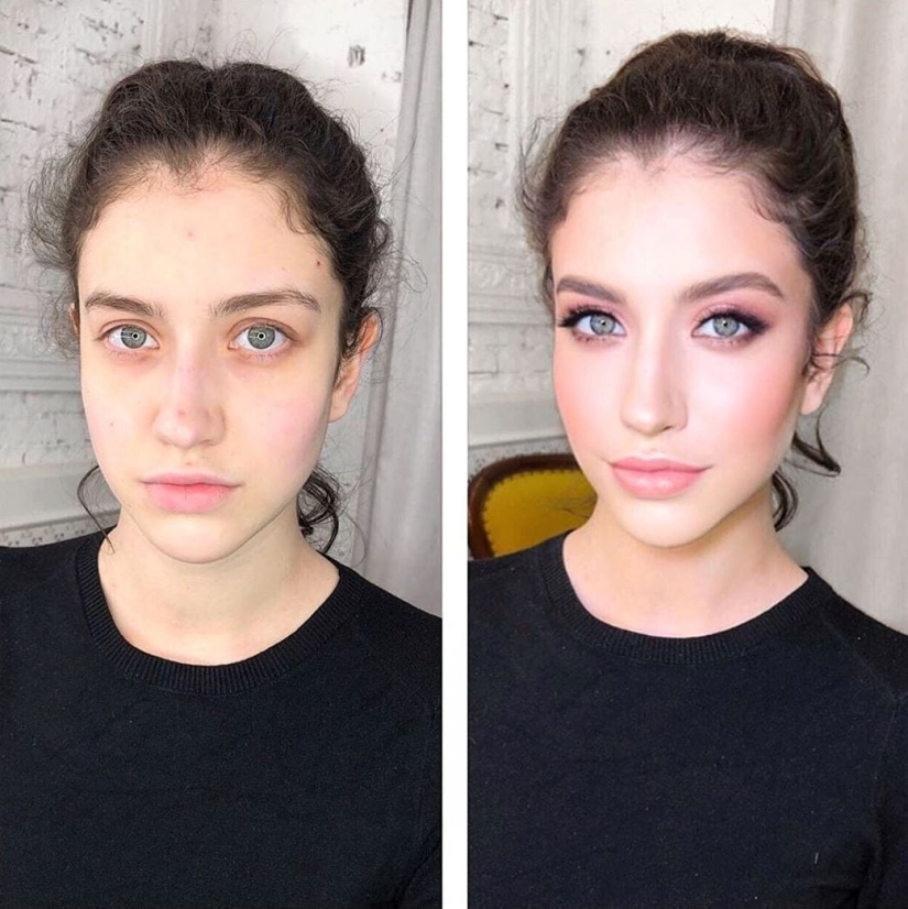 20 girls before and after makeup who visited a Moscow makeup artist and became even more beautiful