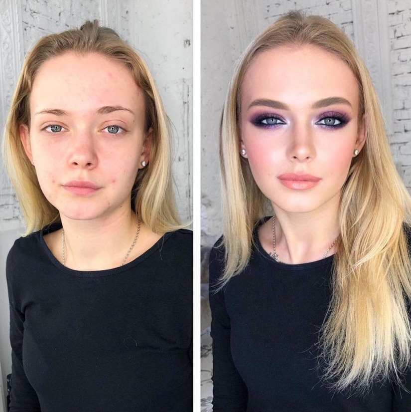 20 girls before and after makeup who visited a Moscow makeup artist and became even more beautiful