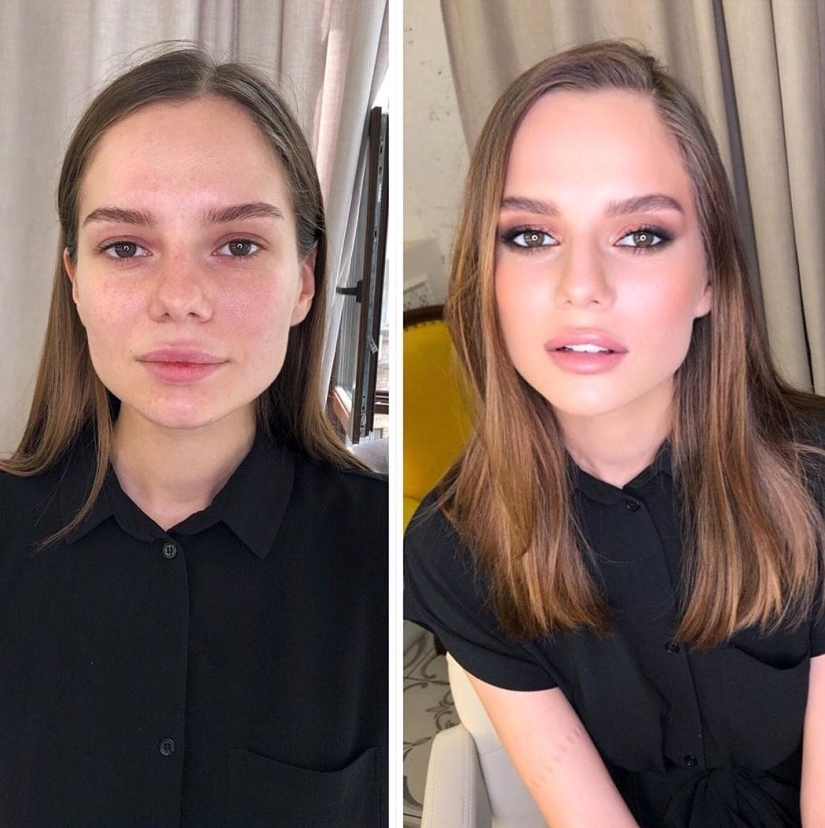 20 girls before and after makeup who visited a Moscow makeup artist and became even more beautiful