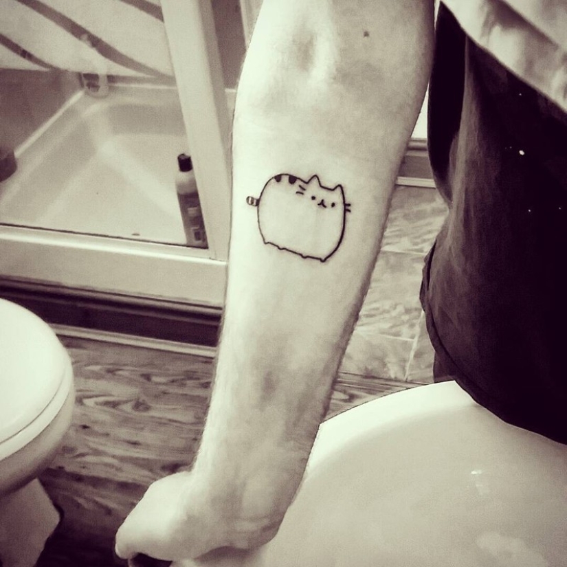 20 minimalist tattoos for cat lovers