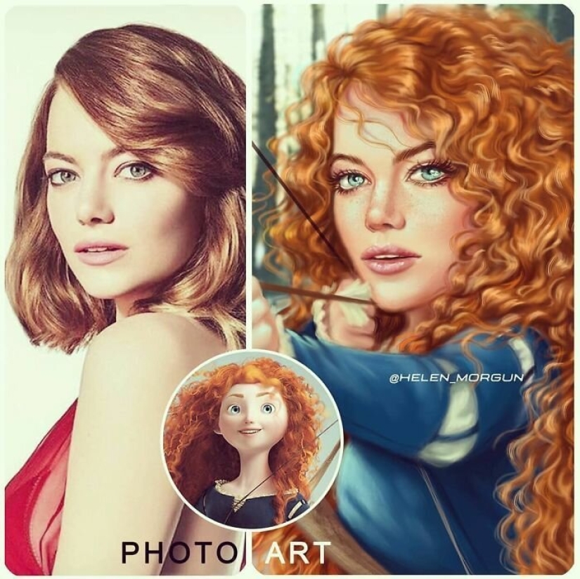 20 modern stars in the images of Disney characters