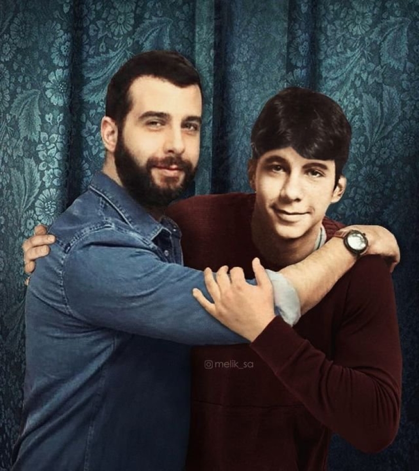20 obras del maestro de photoshop: estrellas nacionales en la compañía con una versión joven de sí mismos 20 obras del maestro de photoshop: estrellas nacionales en la compañía con una versión joven de sí mismos