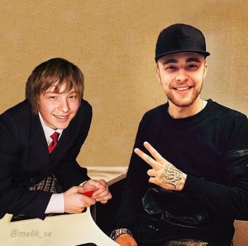 20 obras del maestro de photoshop: estrellas nacionales en la compañía con una versión joven de sí mismos 20 obras del maestro de photoshop: estrellas nacionales en la compañía con una versión joven de sí mismos