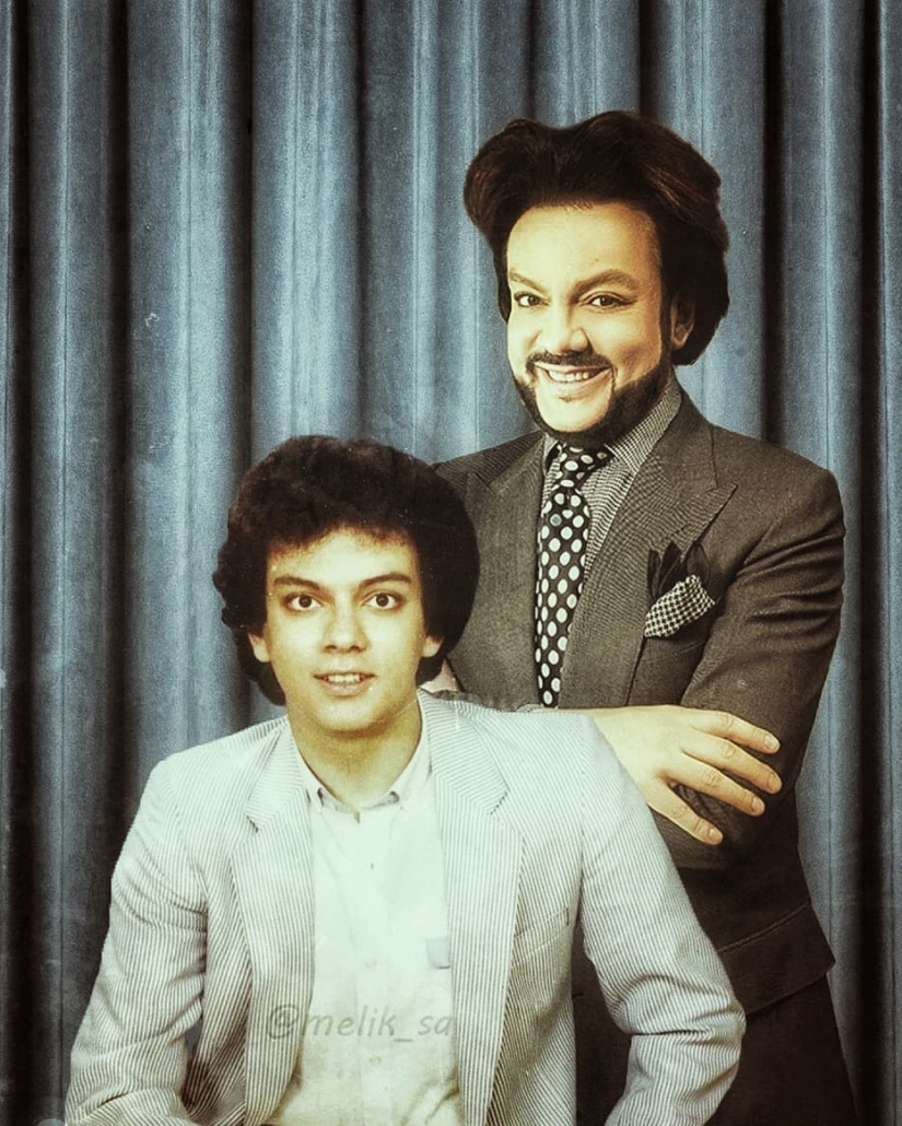 20 obras del maestro de photoshop: estrellas nacionales en la compañía con una versión joven de sí mismos 20 obras del maestro de photoshop: estrellas nacionales en la compañía con una versión joven de sí mismos