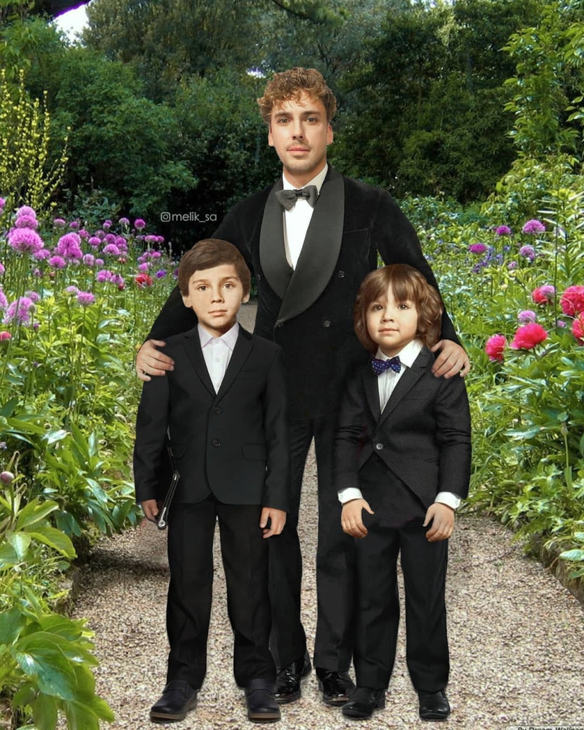 20 works from the master of photoshop: domestic stars in the company with a young version of themselves 20 works from the master of photoshop: domestic stars in the company with a young version of themselves