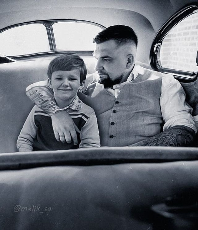 20 works from the master of photoshop: domestic stars in the company with a young version of themselves 20 works from the master of photoshop: domestic stars in the company with a young version of themselves