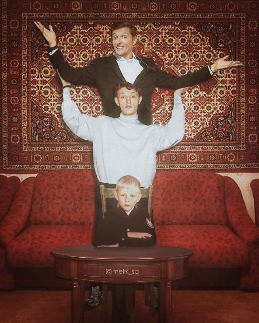 20 works from the master of photoshop: domestic stars in the company with a young version of themselves 20 works from the master of photoshop: domestic stars in the company with a young version of themselves