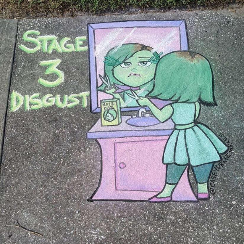25 funny and relevant chalk drawings on asphalt