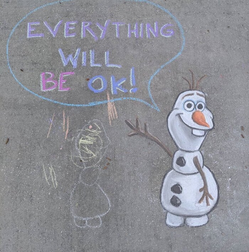 25 funny and relevant chalk drawings on asphalt