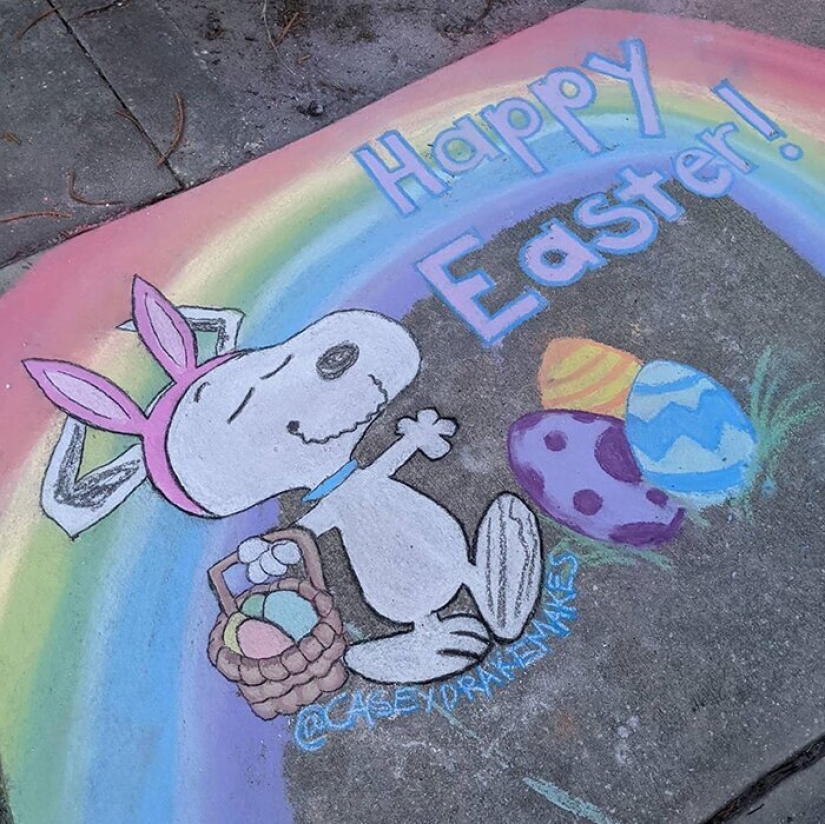 25 funny and relevant chalk drawings on asphalt