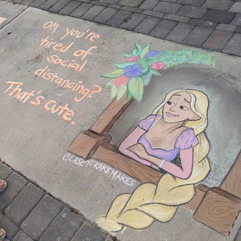 25 funny and relevant chalk drawings on asphalt