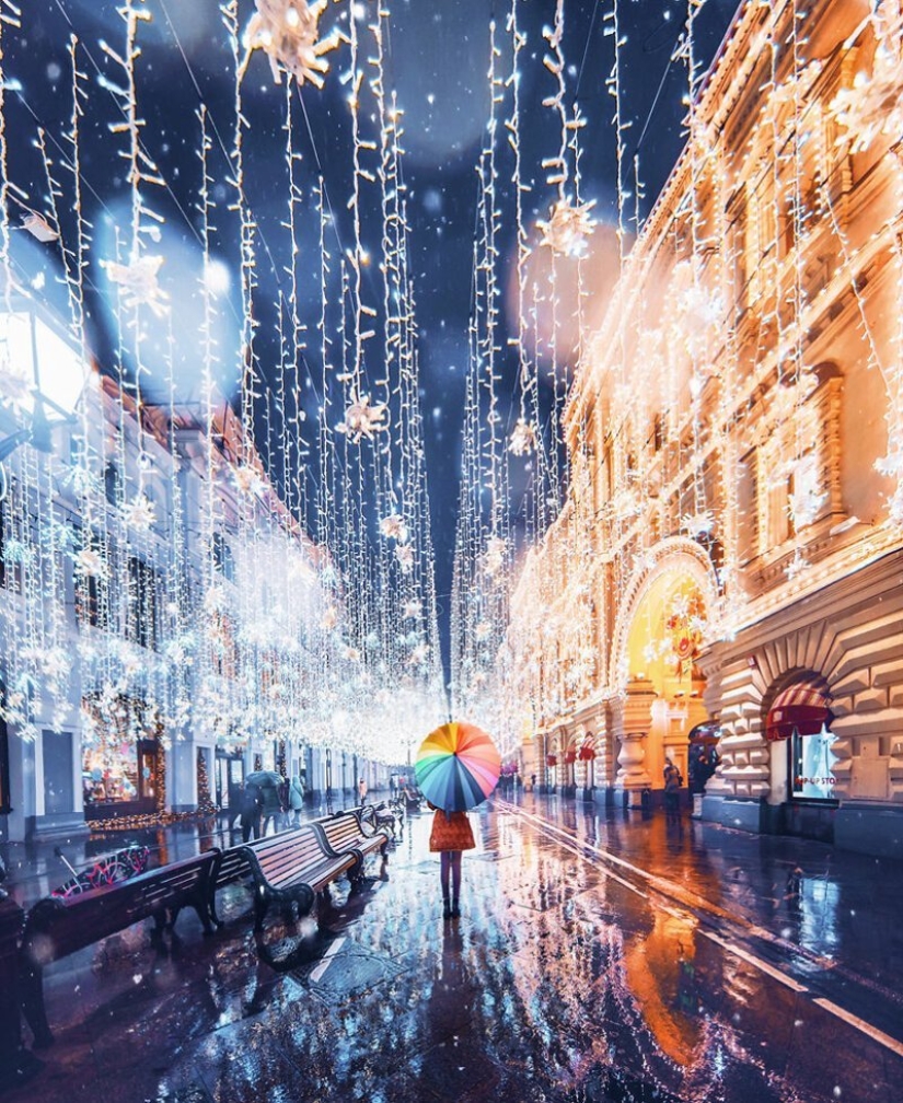 25 incredible photos of New Year's Eve Moscow from the sorceress Kristina Makeeva