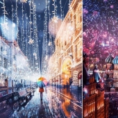 25 incredible photos of New Year's Eve Moscow from the sorceress Kristina Makeeva