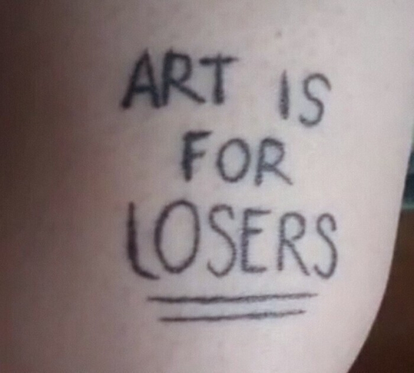 25 of the lucky winners in the competition for the stupid tattoo