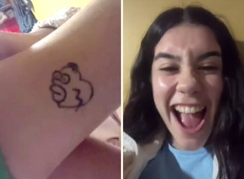 25 of the lucky winners in the competition for the stupid tattoo