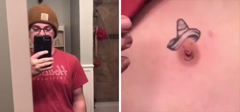 25 of the lucky winners in the competition for the stupid tattoo