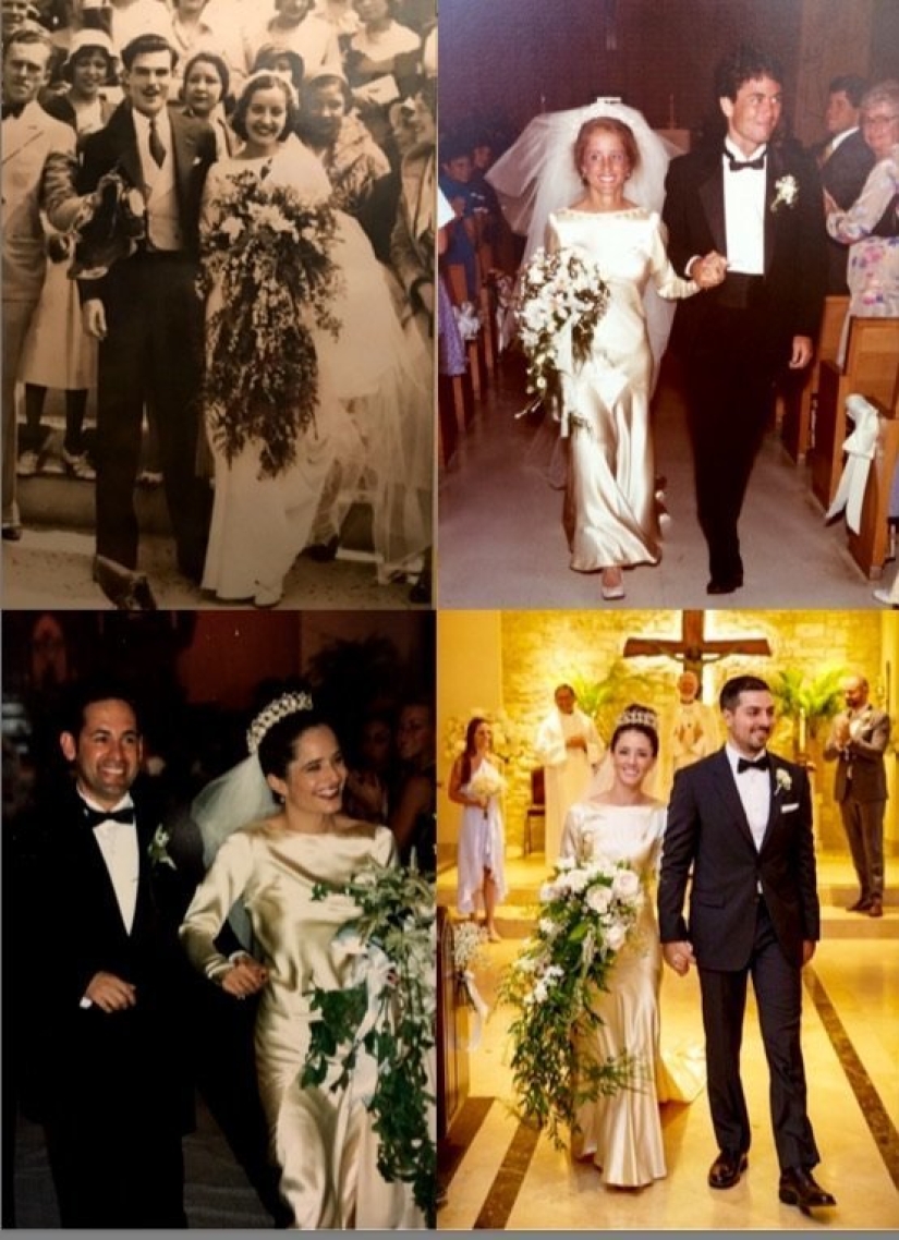 85 years old and still fit: 4 generations of women of the family get married in one dress
