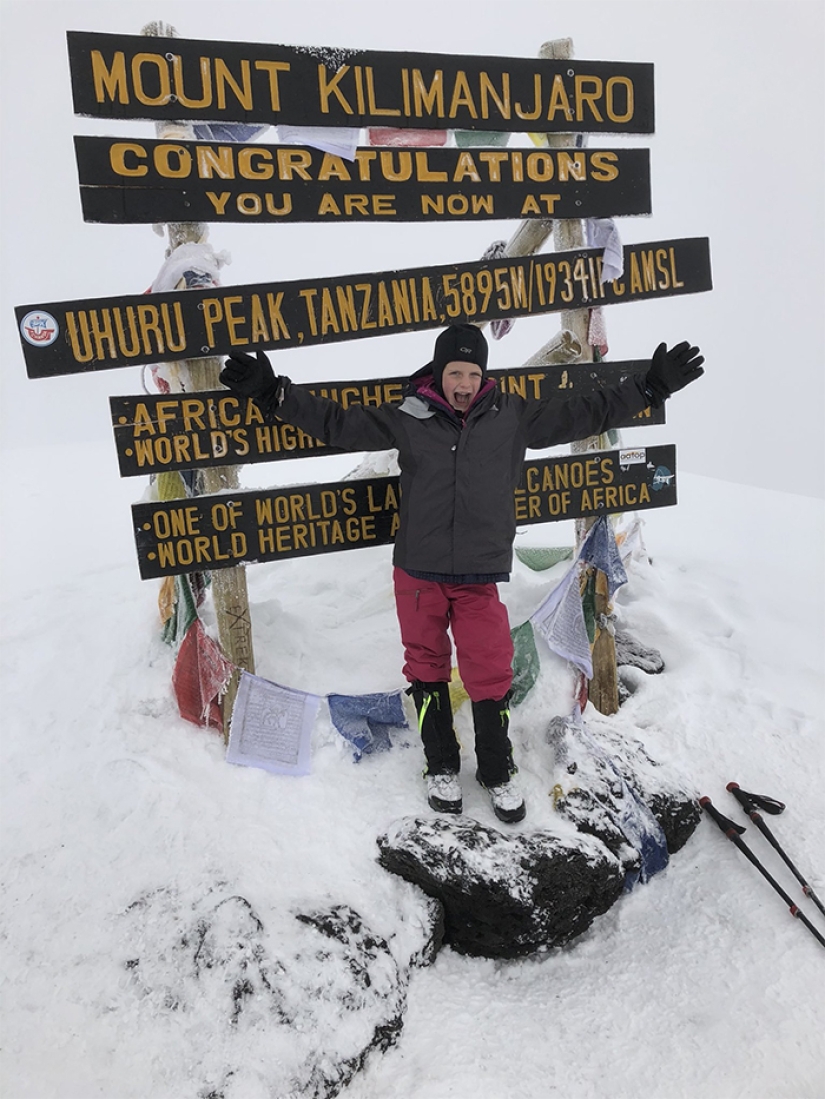 A 7-year-old girl became the youngest conqueror of Kilimanjaro in honor of her late father