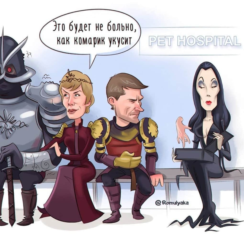 A dozen cartoons and caricatures from an artist from Perm who loves "Game of Thrones"