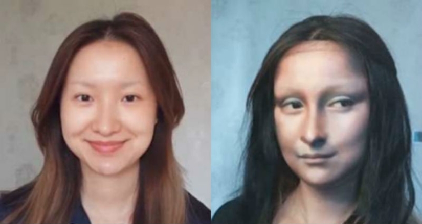 "A face is a blank sheet of paper": cosmetics turned a Chinese woman into the Mona Lisa "A face is a blank sheet of paper": cosmetics turned a Chinese woman into the Mona Lisa
