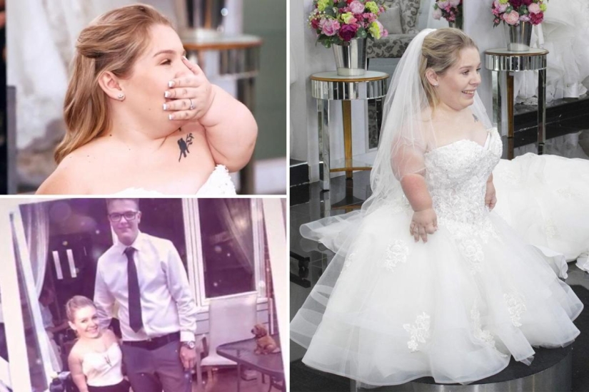 A fairy tale for Thumbelina: a midget bride has finally found the wedding dress of her dreams